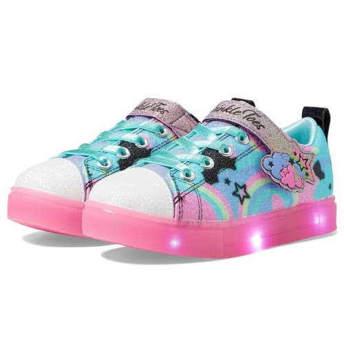 Skechers Twinkle Sparks Ice 2.0 - Shimmering Sky Girls 3 Comfort Shoes HTAT954