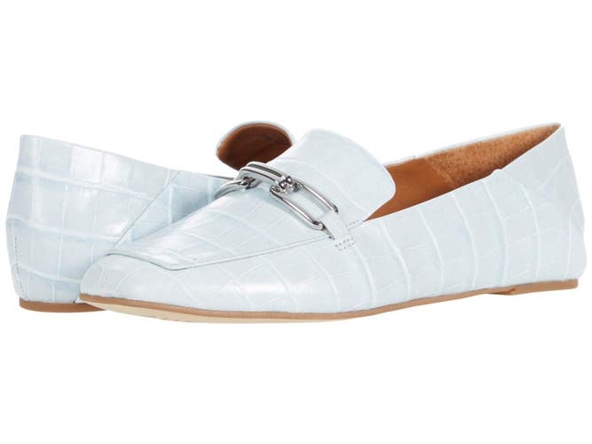 Franco Sarto Tamra H5414L3-400 Loafers Womens 6.5 M Blue Croco Embossed HTAT1209
