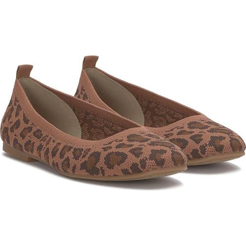 Lucky Brand Daneric Ballet Flat Women's 7 M Red Leopards Slip On Shoes HTAT1216