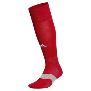 Adidas Metro Soccer Socks Unisex M Red Stretch Ribbed Over-The-Calf DSGL1294