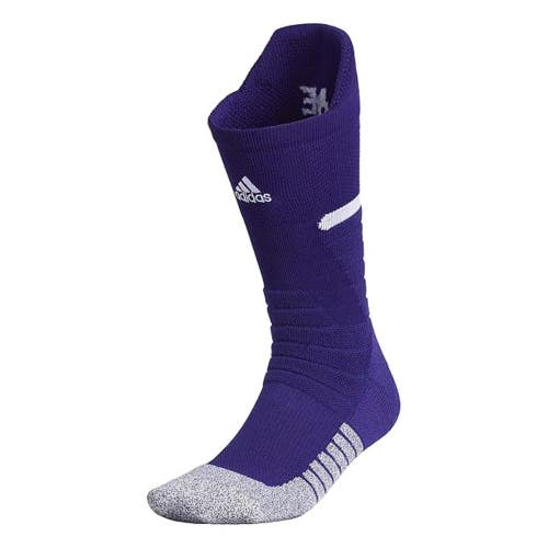 Adidas Adizero Football Crew Socks Men's L Collegiate Purple Cushioned DSGL1285