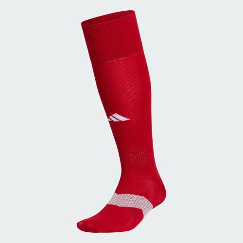 Adidas Metro Soccer Socks Unisex XS Red Stretch Ribbed Over-The-Calf DSGL1292