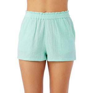 O'Neill Carla Shorts Women's Small Ocean Double Gauze Elastic Waist DSGL1266