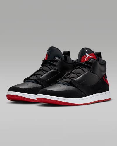 Jordan Fadeaway AO1329-023 Sneakers Men's US 13 Black Red Leather Shoes LIQ474