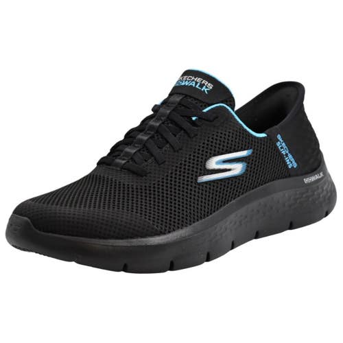 Skechers Go Walk Flex - Grand Entry 124836W-BKAQ Women's 9.5 Black Shoes ZAP2408