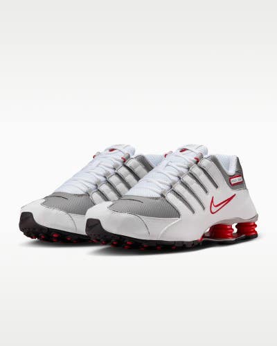 Nike Shox NZ 378341-104 Sneakers Men's 12 White Sport Red Running Shoes RHS8162