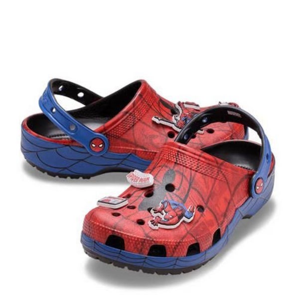 Crocs Classic Marvel Spider-Man 211409-90H Clog Kids J6 Red Casual Shoes POSH054