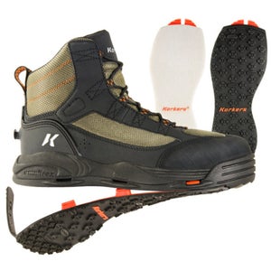 Korkers Greenback FB4810 Men's US 8 Dried Herb Black Fishing Wading Boots LIQ624