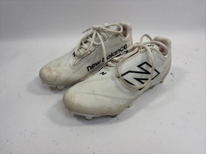 New Balance Burn X4 Lacrosse Cleats, 6.5, White