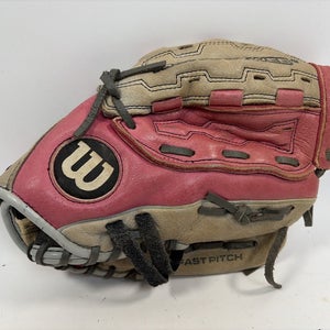 Wilson Monsta Web A440 Fast Pitch Softball Glove, 11.5", RHT, Pink