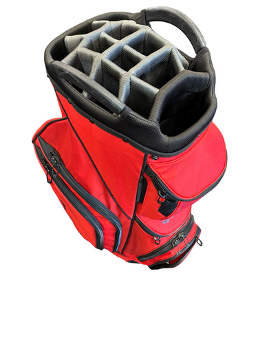 Used Taylormade 15 WAY CART BAG Mens Cart Bag Red 11682-S000131591