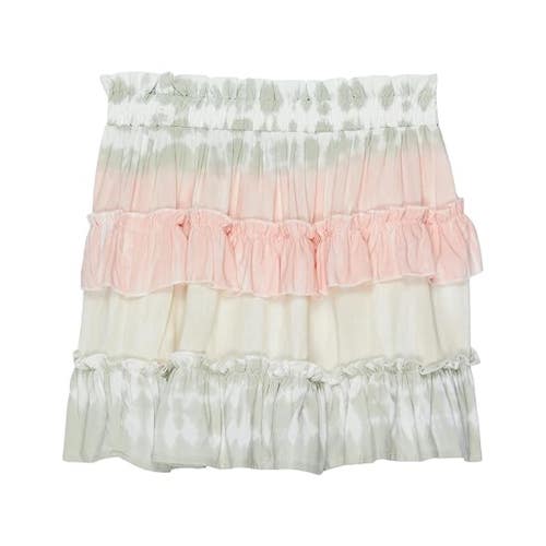 Vintage Havana Skirt Girls Large Multicolor Ruffle Tiered Casual A-Line NLW309