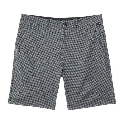 Volcom Mix Frickin Cross Shred Shorts Boys 16 Asphalt Black Plaid Stretch NLW205