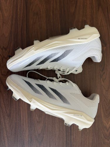 Adidas Adizero Electric TPU Men's Size 14 White Black Baseball Cleats IF8491