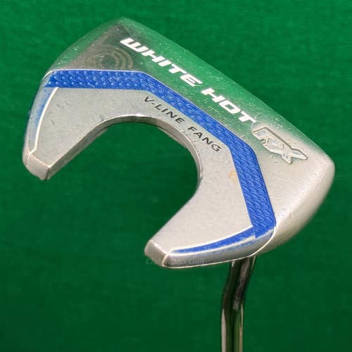 Odyssey White Hot RX V-Line Fang 33" Double-Bend Mallet Putter Golf Club