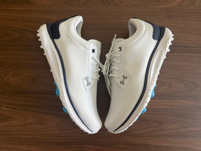 Under Armour UA Drive Glide Spikeless Golf Shoe White 6006123-100 Men Size 13