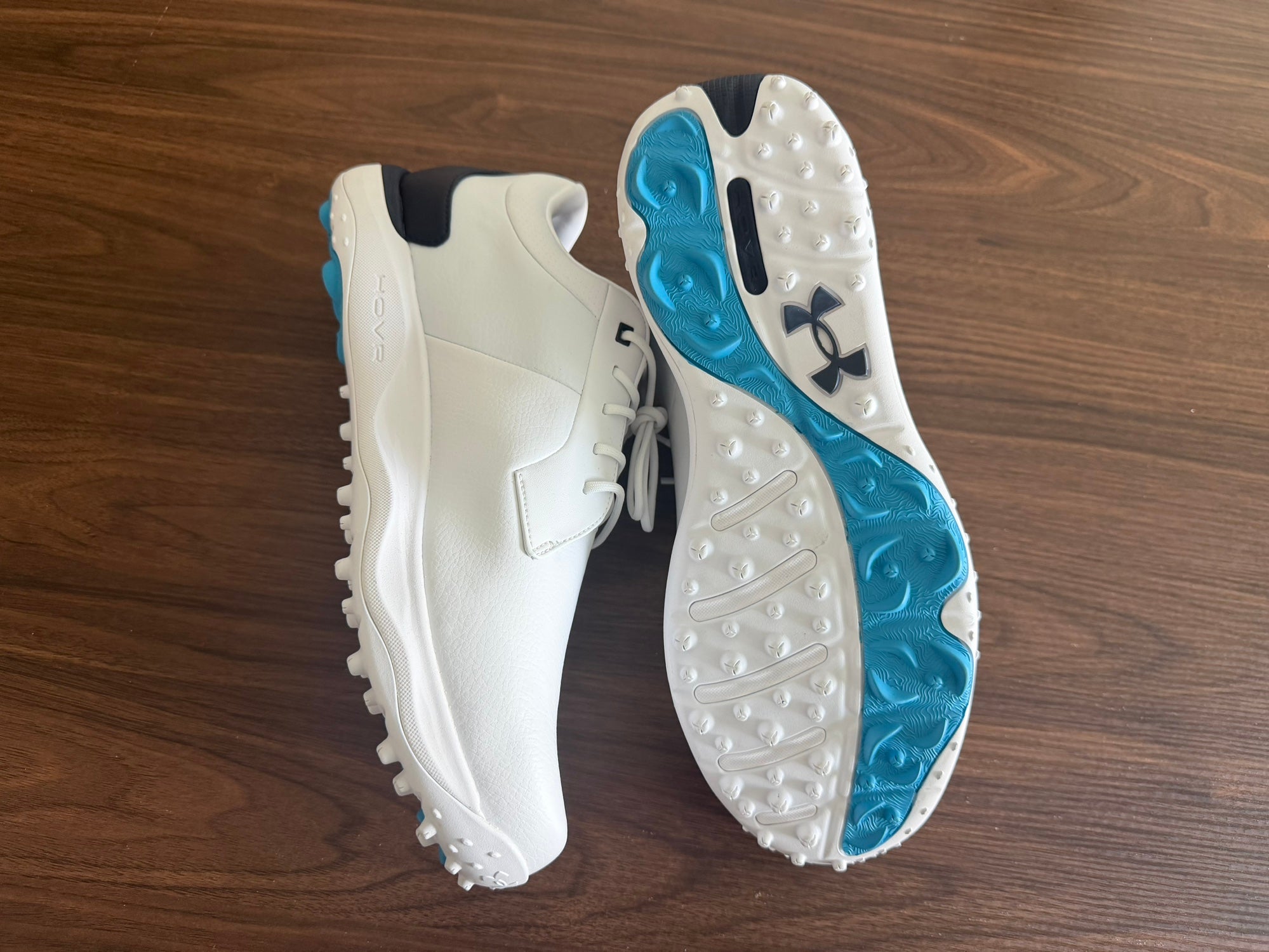 Mens Size 12 Under Armour Golf Shoes UA Drive Glide Spikeless Blue 6006123-100 Under Armour UA Drive Glide Spikeless Golf Shoe White  main image 3