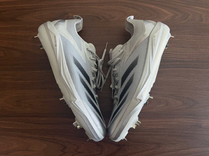 Adidas Adizero Electric+ S Men's Size 14 Silver Metal Baseball Cleats JS2994