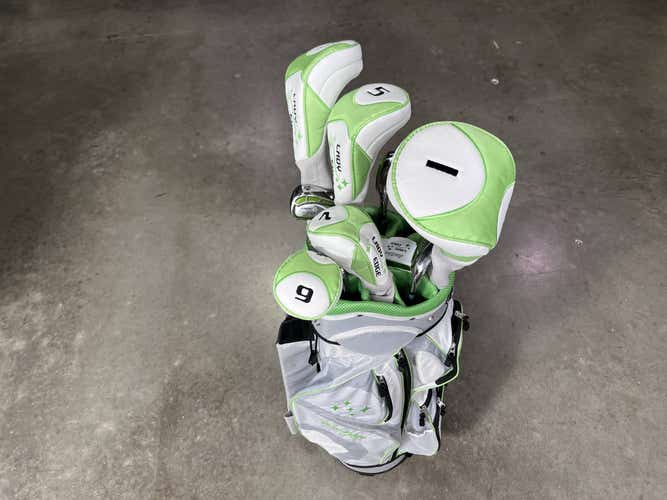 Tour Edge Lady Edge Club Set Driver 3W-5W 6H-7H 8-SW Putter Ladies RH Bag