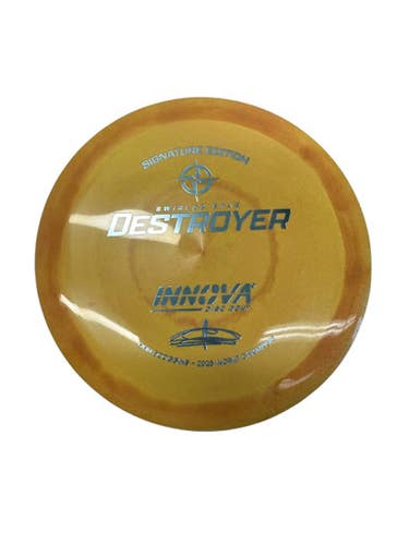 Used Innova SIGNATURE EDTION SWIRLED DESTROYER SOLEV Disc Golf Driver Gold 163g 11835-S000207690