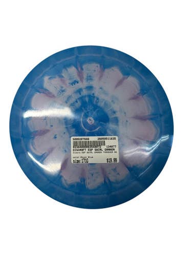 Used Discraft ESP SWIRL GANNON THRASHER BS Disc Golf Driver Royal Blue 171g 11835-S000207688