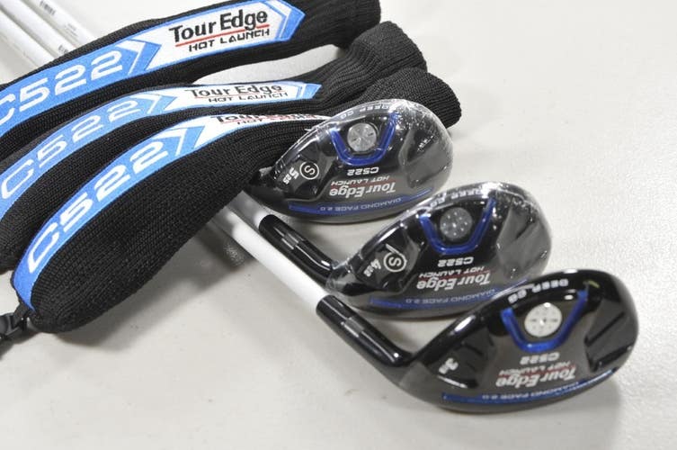 Tour Edge Hot Launch C522 3, 4, 5 Hybrid Set Stiff Flex Right Graphite # 217230