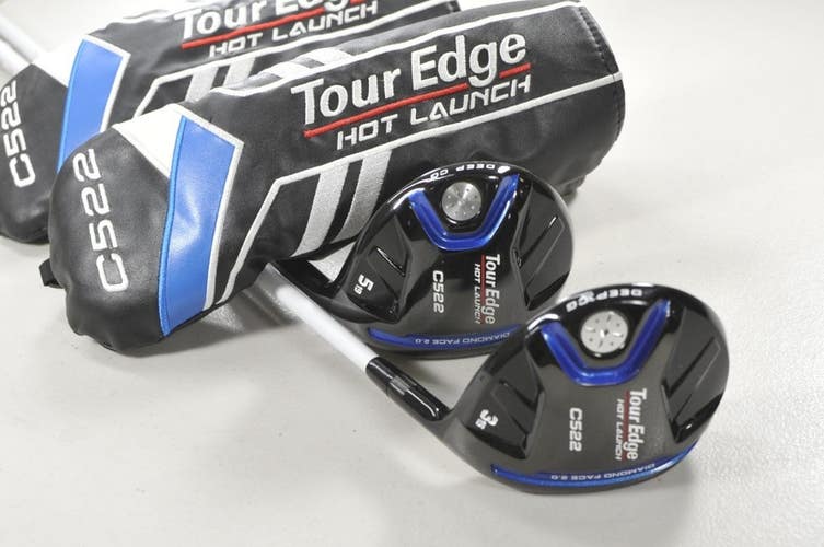 Tour Edge Hot Launch C522 3 and 5 Fairway Wood Set Right Stiff Graphite # 217220