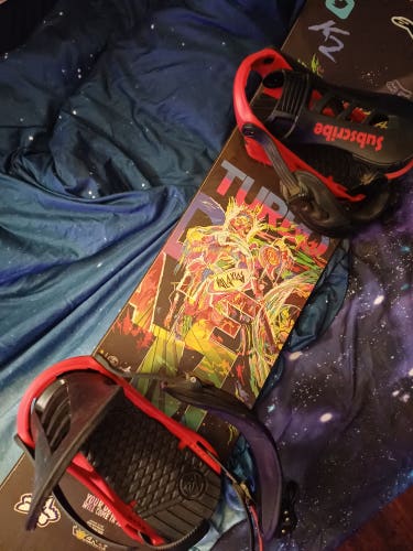 K2 Turbo Dream Snowboard New K2 Bindings Twin 159 SB Bag(Used)