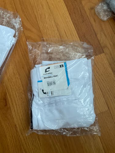 White Men's Small Youth Champro Game Pants (New)