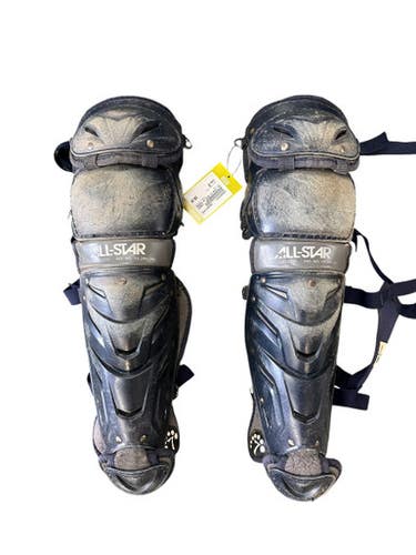 Used All Star LG912S7X Catchers Leg Guards Navy Blue Junior 11835-S000207515