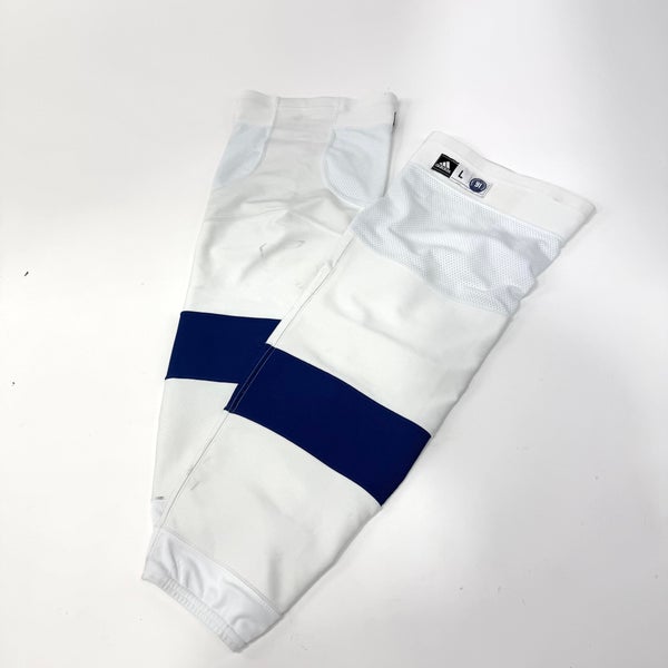 Used White Tampa Bay Lightning Game Socks | Large | Steven Stamkos #91 | BH572