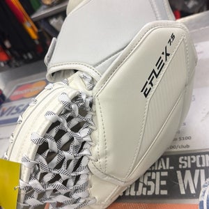 SR senior CCM E Flex 7.5 White Senior Regular Extreme flex E7.5 ice hockey goal goalie catcher catch