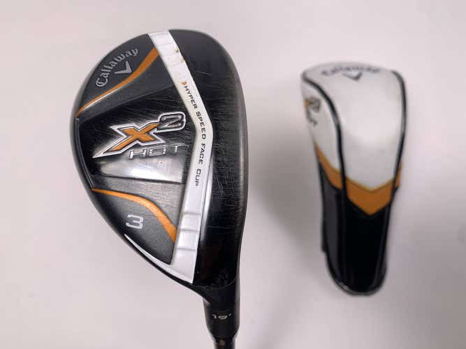 Callaway X2 Hot 3 Hybrid 19* 65g Stiff Graphite Mens RH HC Midsize Grip
