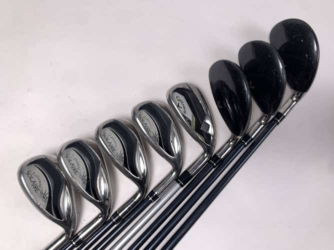 Callaway Solaire Hybrid Iron Set 5H-7H 8-PW+GW+SW 55g Ladies Graphite Womens RH