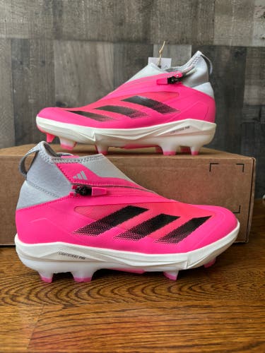 adidas Adizero Impact+ TPU Baseball Cleats Pink Gray Men's Size 8 IF3353 NEW