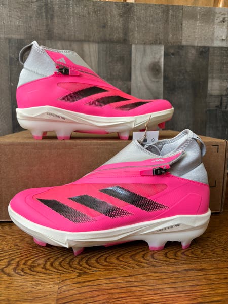 adidas Adizero Impact+ TPU Baseball Cleats Pink Gray Men display picture 3