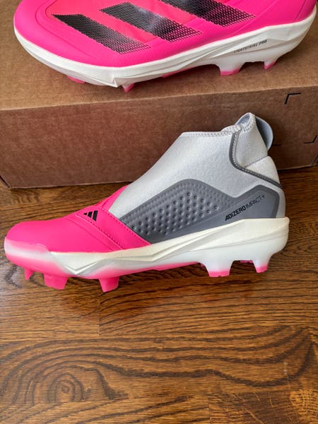 adidas Adizero Impact+ TPU Baseball Cleats Pink Gray Men display picture 1