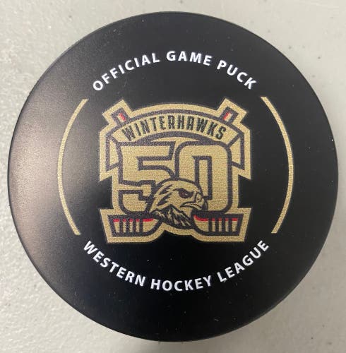 Portland WinterHawks puck (50th anniversary )