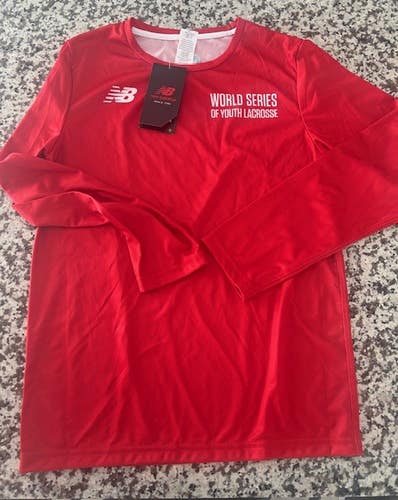 New Balance World Series of Lacrosse long sleeve shooter shirt youth L large NEW
