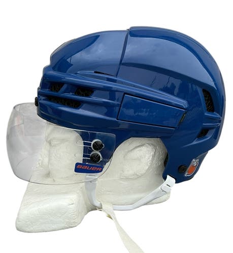 CCM Super Tacks X Pro Stock Hockey Helmet Visor Combo Small Royal Blue Condors 1157
