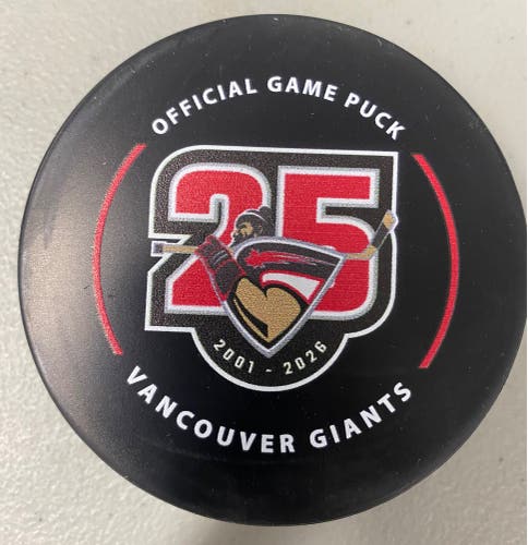 Vancouver Giants puck (25th anniversary)