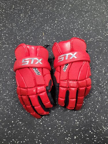 Used STX K18 Lacrosse Gloves Mens Red 10 1/2" 11849-S000039319
