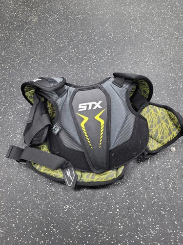 Used STX STALLION 200+ Lacrosse Shoulder Pads Grey SM 11849-S000039318