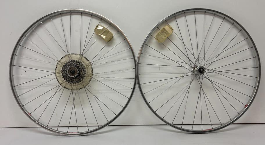 Vintage Raleigh/Araya 6-Speed 36-Spoke Aluminum 27" Wheelset Suntour Perfect