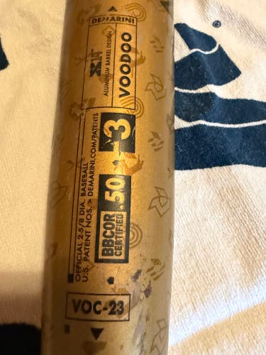 2023 DeMarini Voodoo One Alloy BBCOR Certified Bat (-3) 28 oz 31" (Used)