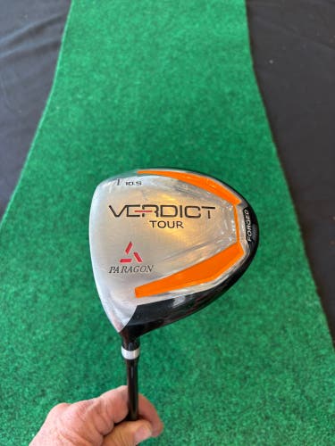 Golf driver: Paragon Verdict Tour Driver with a forged alloy club head. 10.5d.
