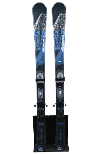 USED 2023 Nordica Alldrive 76 Skis 136cm with Marker TP2 10 Bindings