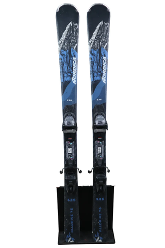USED 2023 Nordica Alldrive 76 Skis 136cm with Marker TP2 10 Bindings