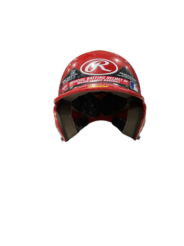 Used Rawlings BASEBALL HELMET 6 1/4-6 7/8 Batting Helmet No Mask Red One Size 11834-S000049955