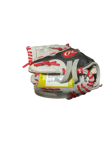 Used Rawlings 9.5IN GLOVE BB/SB Glove T-ball Grey 9 1/2" 11834-S000050012